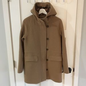 j crew wool coat with hood